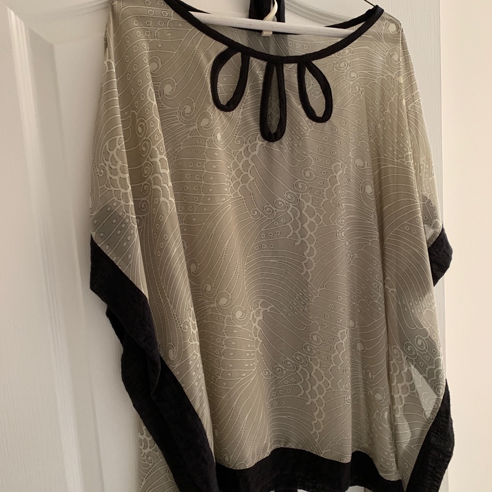 Flowy Poncho Top with a belt